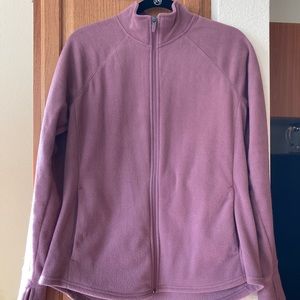 Dusty lilac fleece zip up jacket
